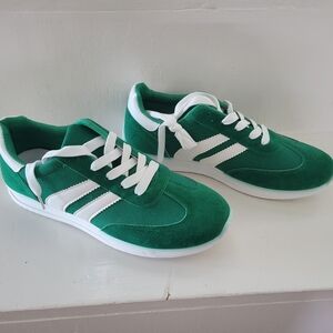 New Green and White Sneakers Sz 8